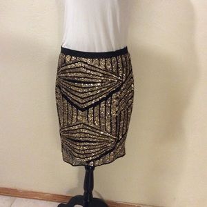 NWTS Soprano Evening Skirt Gold and Black Size1X